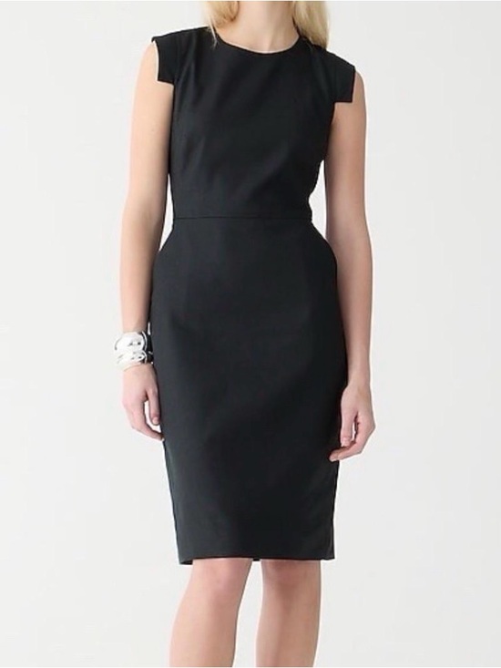 J. Crew Dresses & Skirts - J. Crew Dress Little BLACK Resume Stretch Linen Blend 8 Classic Interview Office